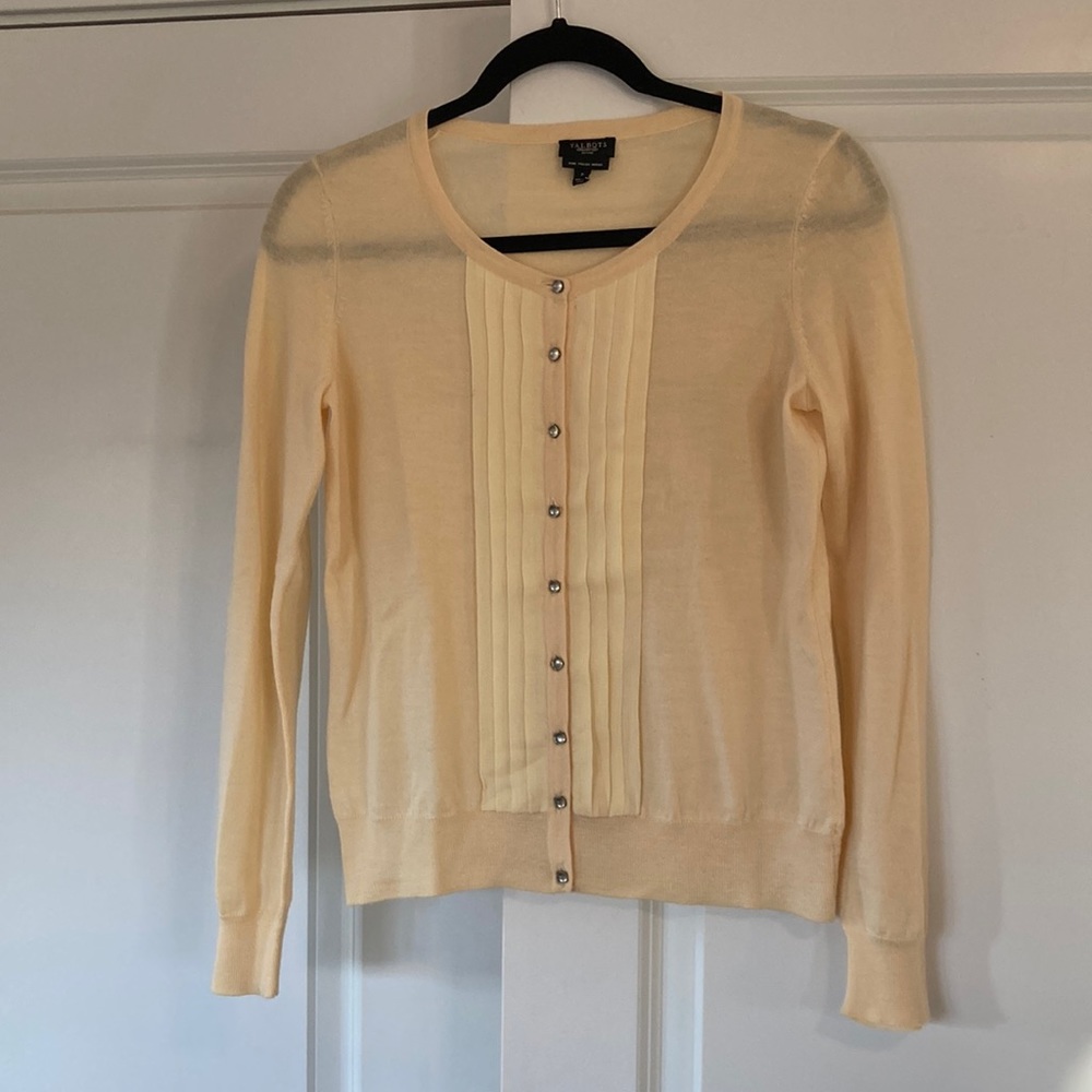 Talbots Italian Merino Wool Cardigan
